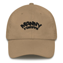 Load image into Gallery viewer, Manny Phesto Text Logo (Black Text) - Dad Hat

