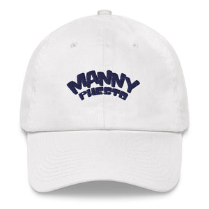 Manny Phesto Text Logo (Navy Text) Dad Hat