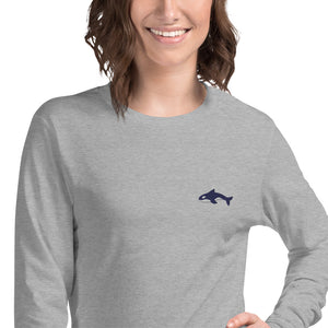Embroidered Seward Sharks Logo -Unisex Long Sleeve Tee