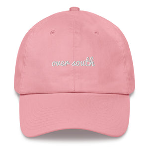 Over South Text Logo (White Text) Embroidered Dad Hat