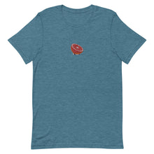 Load image into Gallery viewer, Embroidered Blood Orange Short-Sleeve Unisex T-Shirt (Centered Logo)
