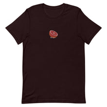 Load image into Gallery viewer, Embroidered Blood Orange Short-Sleeve Unisex T-Shirt (Centered Logo)
