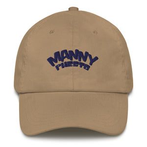 Manny Phesto Text Logo (Navy Text) Dad Hat