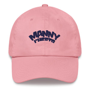 Manny Phesto Text Logo (Navy Text) Dad Hat