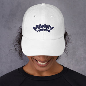 Manny Phesto Text Logo (Navy Text) Dad Hat
