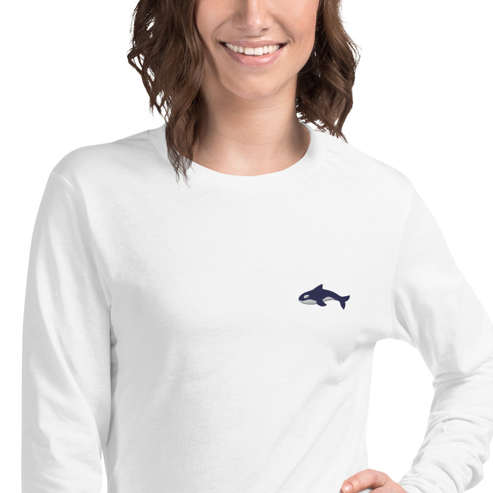 Embroidered Seward Sharks Logo -Unisex Long Sleeve Tee