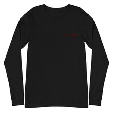 Load image into Gallery viewer, Embroidered Over South Text Logo (Sexy Red Text) - Unisex Long Sleeve Tee
