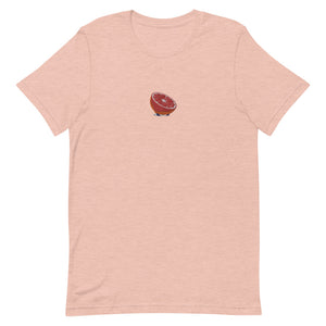 Embroidered Blood Orange Short-Sleeve Unisex T-Shirt (Centered Logo)