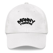 Load image into Gallery viewer, Manny Phesto Text Logo (Black Text) - Dad Hat
