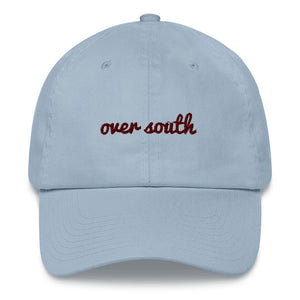 Over South Text Logo (Sexy Red Text) Embroidered Dad Hat