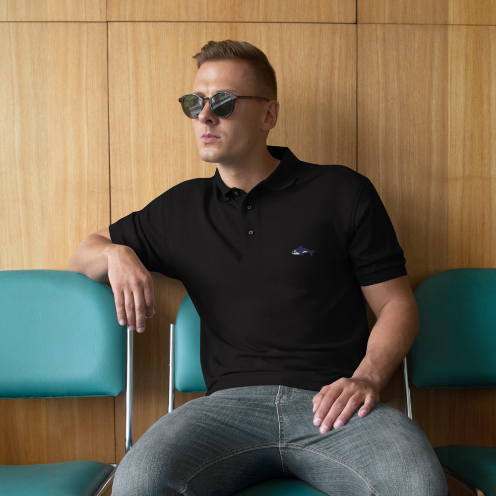 Embroidered Seward Sharks Logo - Premium Polo