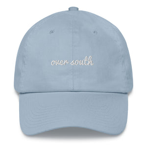 Over South Text Logo (White Text) Embroidered Dad Hat