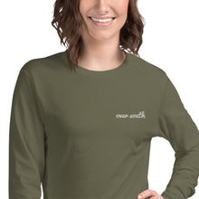 Load image into Gallery viewer, Embroidered Over South Text Logo (White Text) Unisex Long Sleeve Tee
