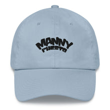 Load image into Gallery viewer, Manny Phesto Text Logo (Black Text) - Dad Hat

