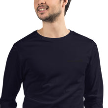 Load image into Gallery viewer, Embroidered Over South Text Logo (Black Text) - Unisex Long Sleeve Tee
