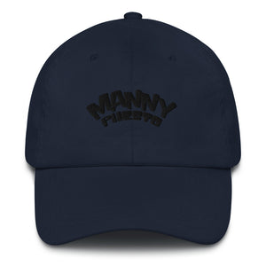 Manny Phesto Text Logo (Black Text) - Dad Hat