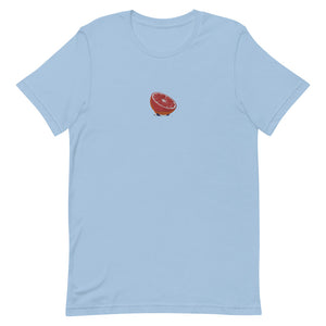 Embroidered Blood Orange Short-Sleeve Unisex T-Shirt (Centered Logo)