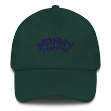 Load image into Gallery viewer, Manny Phesto Text Logo (Navy Text) Dad Hat
