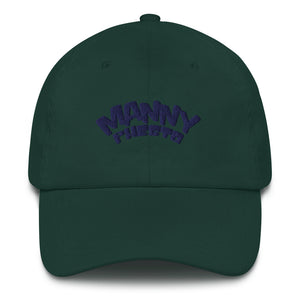 Manny Phesto Text Logo (Navy Text) Dad Hat