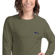 Load image into Gallery viewer, Embroidered Seward Sharks Logo -Unisex Long Sleeve Tee
