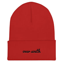 Load image into Gallery viewer, Over South Text Logo (Black Text) - Embroidered Cuffed Beanie
