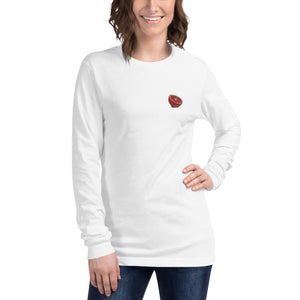 Embroidered Blood Orange Logo - Unisex Long Sleeve Tee