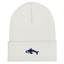 Load image into Gallery viewer, Embroidered Seward Sharks Logo - Cuffed Beanie
