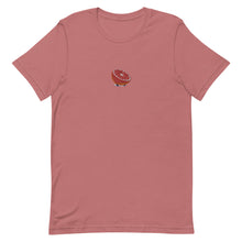 Load image into Gallery viewer, Embroidered Blood Orange Short-Sleeve Unisex T-Shirt (Centered Logo)
