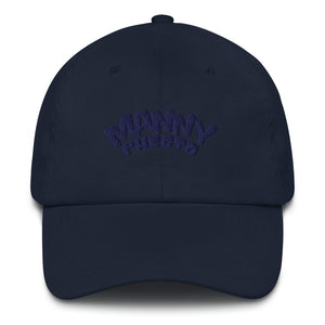 Manny Phesto Text Logo (Navy Text) Dad Hat