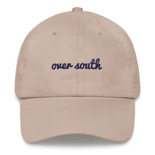 Load image into Gallery viewer, Over South Text Logo (Navy Text) Embroidered Dad Hat
