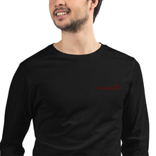 Load image into Gallery viewer, Embroidered Over South Text Logo (Sexy Red Text) - Unisex Long Sleeve Tee
