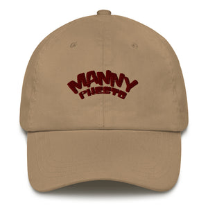 Manny Phesto Text Logo (Sexy Red Text) Embroidered Dad Hat