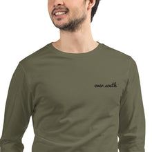 Load image into Gallery viewer, Embroidered Over South Text Logo (Black Text) - Unisex Long Sleeve Tee
