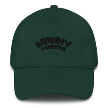 Load image into Gallery viewer, Manny Phesto Text Logo (Black Text) - Dad Hat

