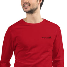 Load image into Gallery viewer, Embroidered Over South Text Logo (Sexy Red Text) - Unisex Long Sleeve Tee
