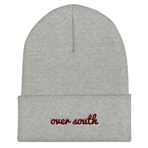 Over South Text Logo (Sexy Red Text) Cuffed Beanie