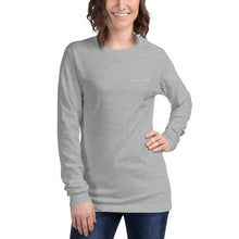 Load image into Gallery viewer, Embroidered Over South Text Logo (White Text) Unisex Long Sleeve Tee
