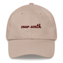 Load image into Gallery viewer, Over South Text Logo (Sexy Red Text) Embroidered Dad Hat
