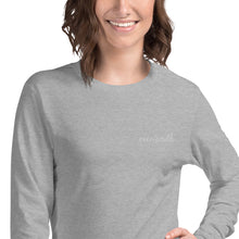 Load image into Gallery viewer, Embroidered Over South Text Logo (White Text) Unisex Long Sleeve Tee
