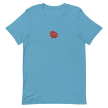 Load image into Gallery viewer, Embroidered Blood Orange Short-Sleeve Unisex T-Shirt (Centered Logo)
