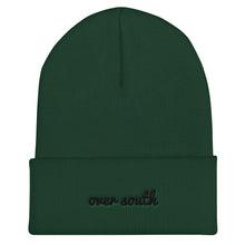 Load image into Gallery viewer, Over South Text Logo (Black Text) - Embroidered Cuffed Beanie
