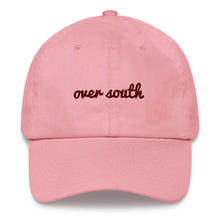 Load image into Gallery viewer, Over South Text Logo (Sexy Red Text) Embroidered Dad Hat
