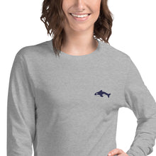 Load image into Gallery viewer, Embroidered Seward Sharks Logo -Unisex Long Sleeve Tee
