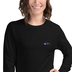 Embroidered Seward Sharks Logo -Unisex Long Sleeve Tee