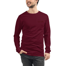 Load image into Gallery viewer, Embroidered Over South Text Logo (Sexy Red Text) - Unisex Long Sleeve Tee
