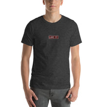 Load image into Gallery viewer, Embroidered Lake St (Sexy Red) - Short-Sleeve Unisex T-Shirt (Centered Logo)
