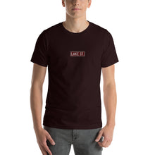 Load image into Gallery viewer, Embroidered Lake St (Sexy Red) - Short-Sleeve Unisex T-Shirt (Centered Logo)
