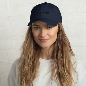 Over South Text Logo (Black Text) - Embroidered Dad Hat