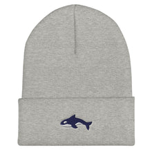 Load image into Gallery viewer, Embroidered Seward Sharks Logo - Cuffed Beanie
