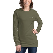 Load image into Gallery viewer, Embroidered Over South Text Logo (White Text) Unisex Long Sleeve Tee

